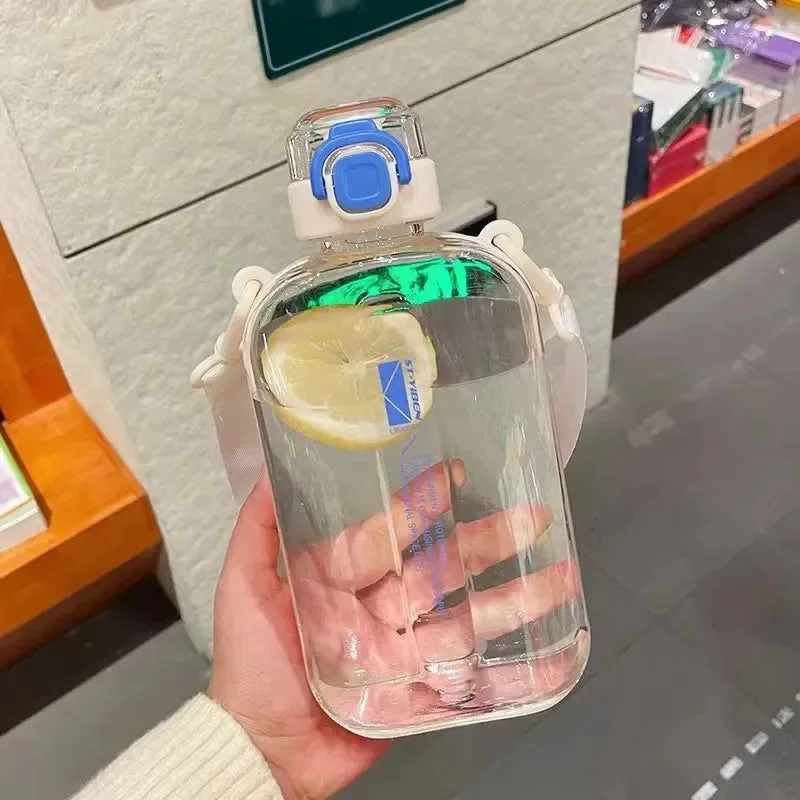 Clean 1PC 750ml Simple Water Cup Large Capacity Square Water Jug for Sports Fitness and Everyday Use Smart