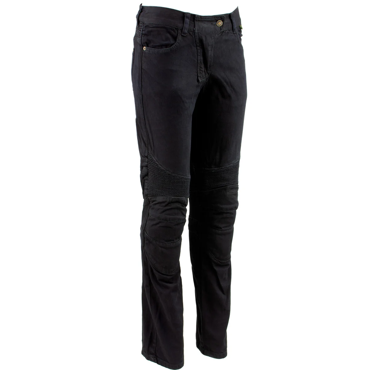 Certified Ladies XS2823 Black Denim Motorcycle Pants with CE Armor Convenient