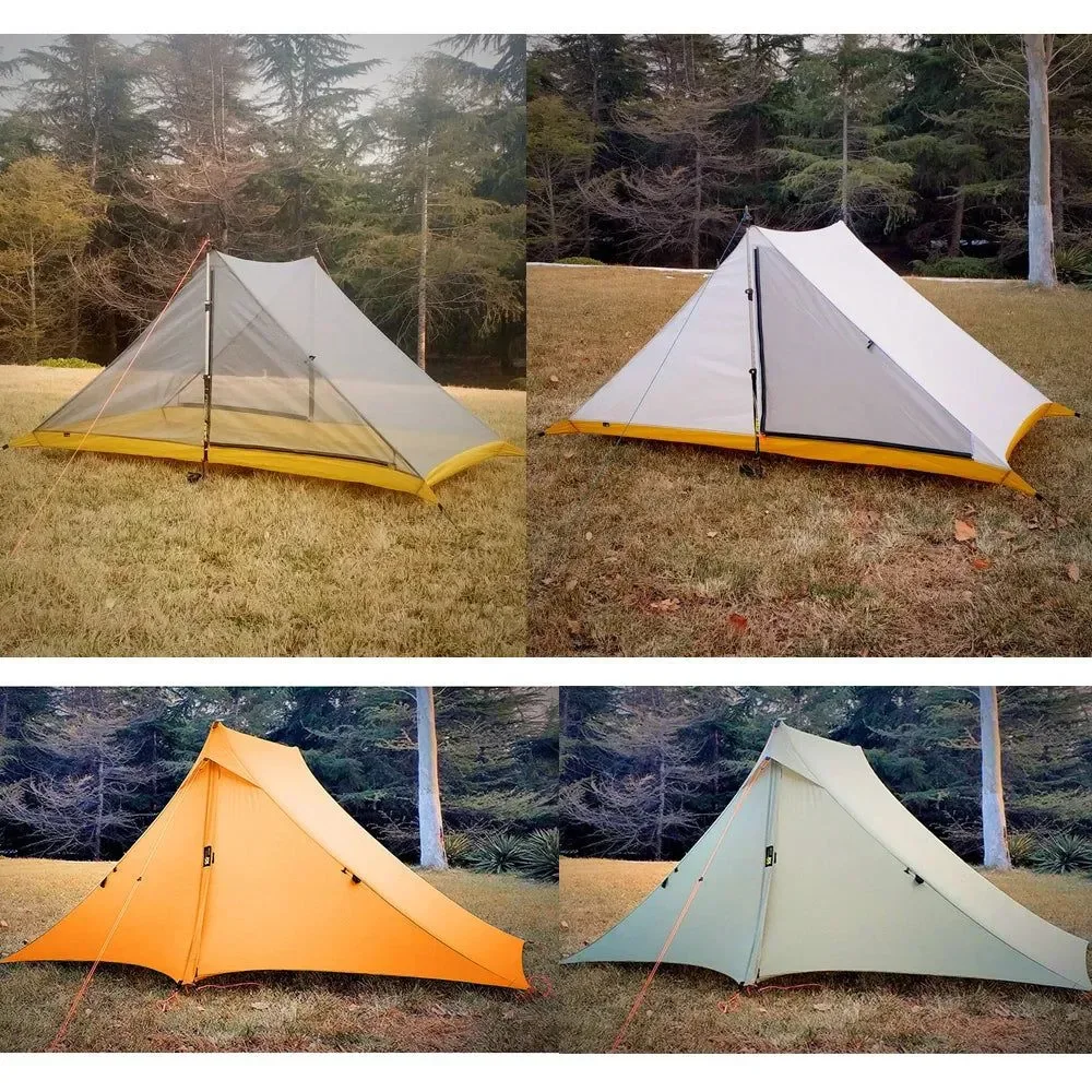 Enhanced Waterproof 2-Person Rodless Tent - Professional 20D Silnylon Ultralight 4-Season Camping Tent Superior