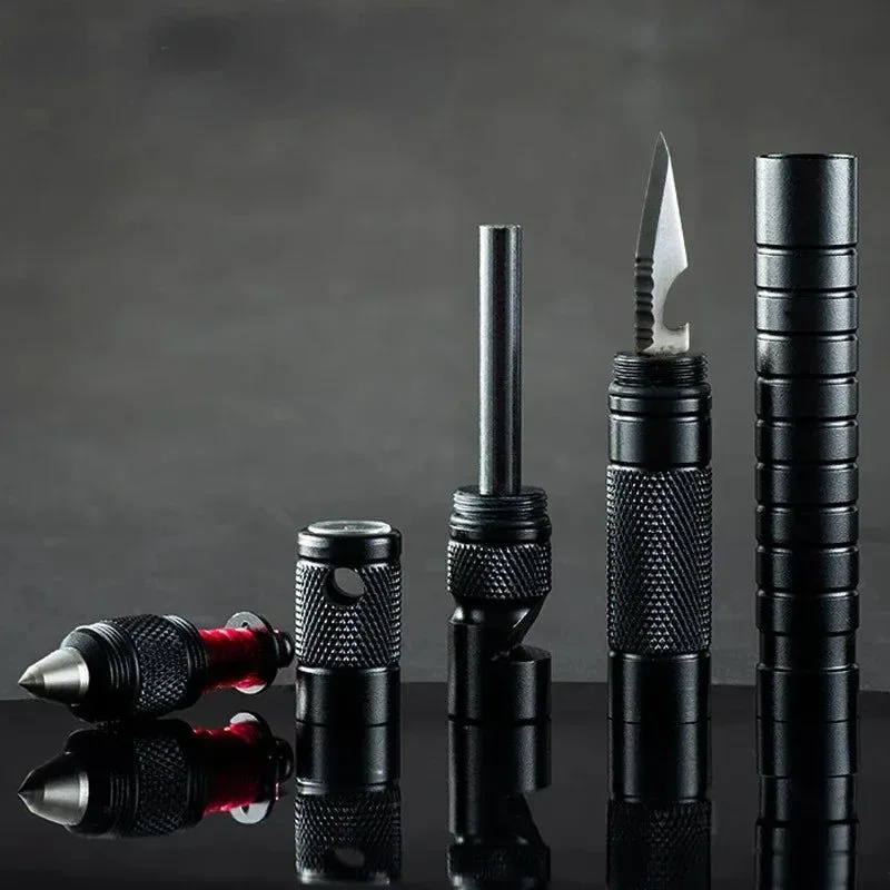 Traditional All-in-One Tactical Survival Multitool with Lighter Fishing Tool Glass Breaker Whistle and Blade Environmentally Friendly