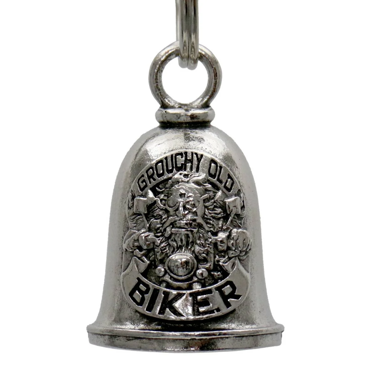 Healthy Milwaukee Leather MLB9108 Grouchy Biker Motorcycle Good Luck Bell w Key Ring-Key Chain Accessory for Bikers Environmentally Friendly