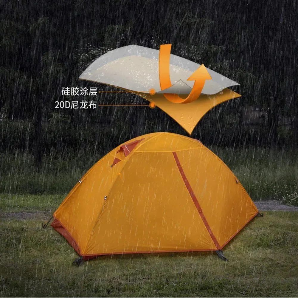 Reliable 1-Person Ultralight Camping Tent - Double Layer Waterproof with Floor Mat Powerful