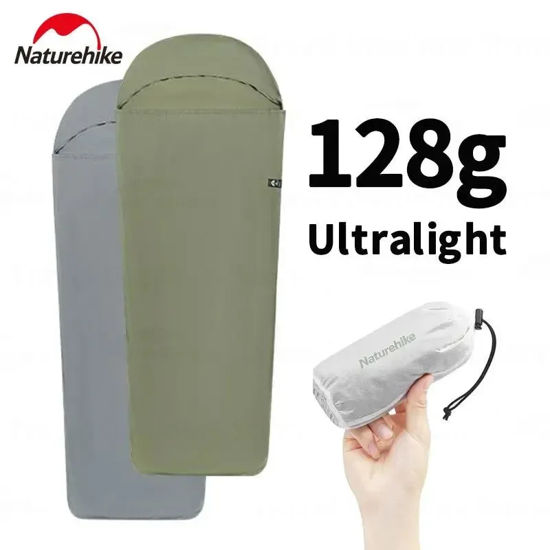Solid Naturehike Ultralight Stretch Envelope Sleeping Bag Liner – 128g Matte Nylon Super Long for Adults Over 2m 80×210cm Efficient