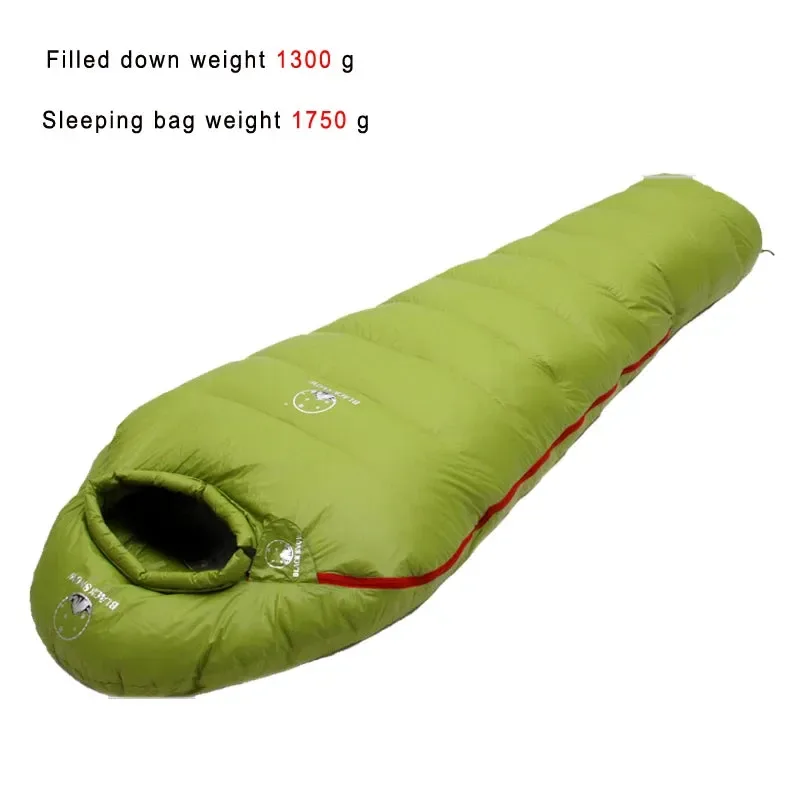 Pure Black Snow 95 White Goose Down Mummy Sleeping Bag – 800 Fill Power 5 Warmth Options -15°C to 15°C Superior