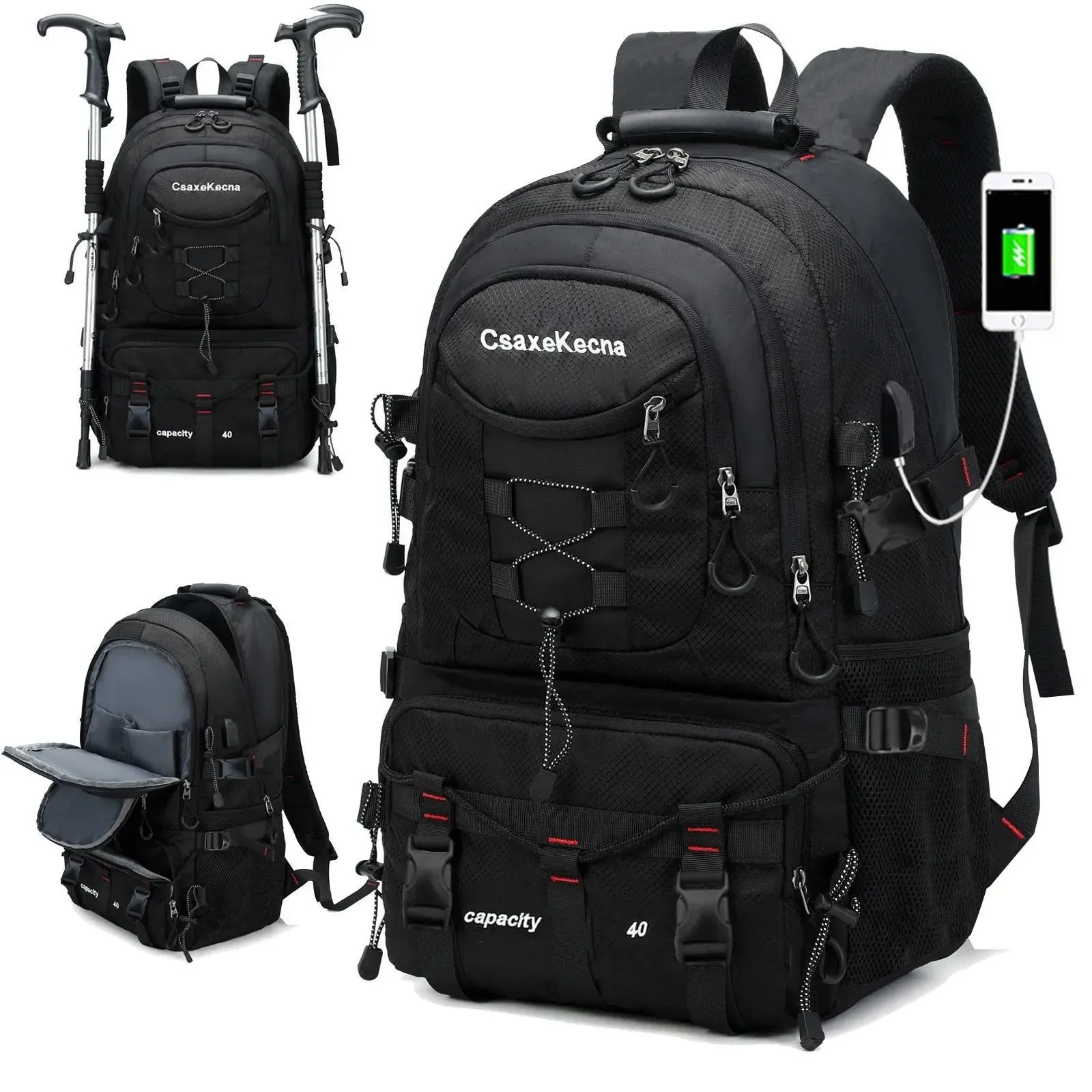 Trusted 40L Waterproof Lightweight Travel Backpack for Outdoor Hiking and Camping Fashionable