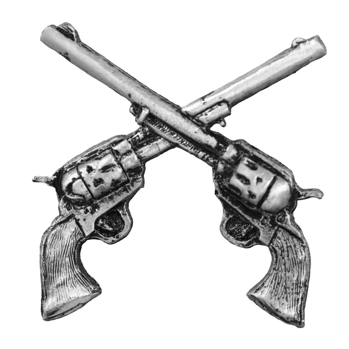 Pure Milwaukee Leather MLP9271 Crossed Guns Pin For Jackets Vest Hats and Clothing Elegant