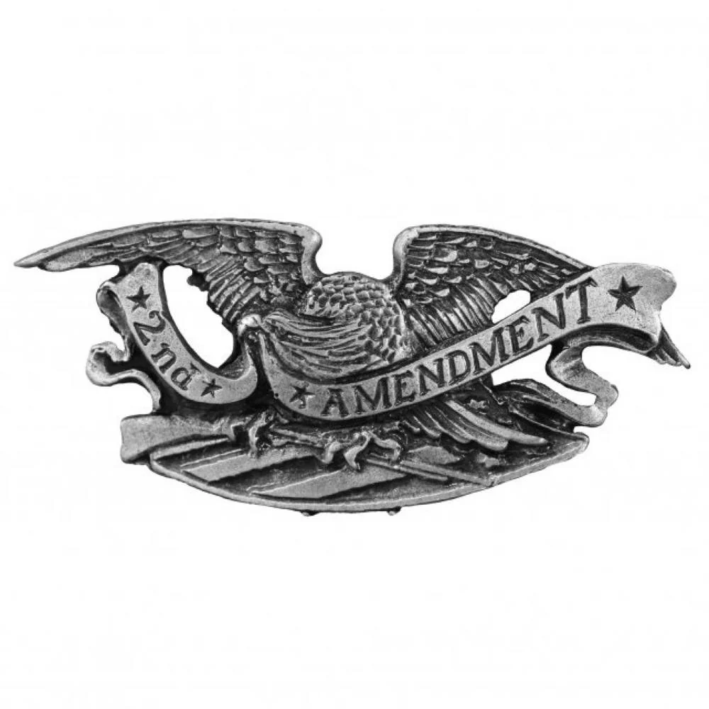 Convenient Milwaukee Leather MLP9272 2nd Amendment Eagle Pin For Jackets Vest Hats and Clothing Natural