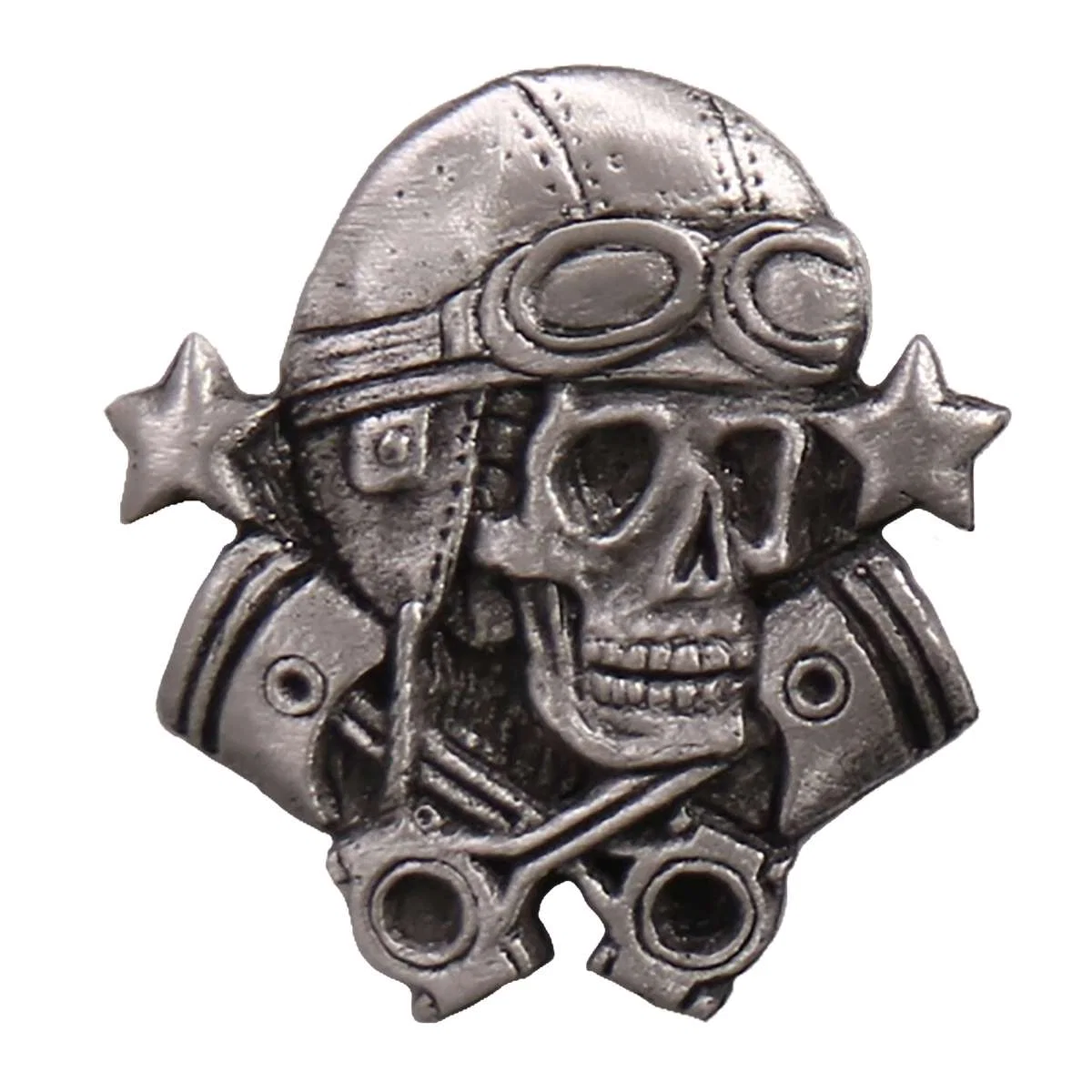 Fine Milwaukee Leather MLP9278 Aviator Skull Pin For Jackets Vest Hats and Clothing Trusted