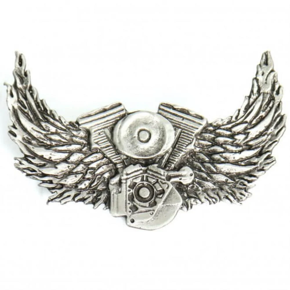 High-Quality Milwaukee Leather MLP9210 Motor and Wings Pin For Jackets Vest Hats and Clothing Specialty