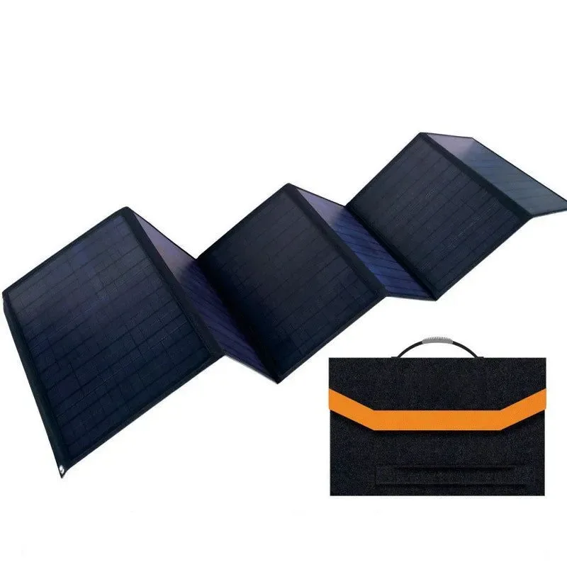 Authentic 120W 18V Foldable Solar Panel Bag with USB and DC Outputs - Portable Charger for Outdoor Travel Hiking and Camping Traditional