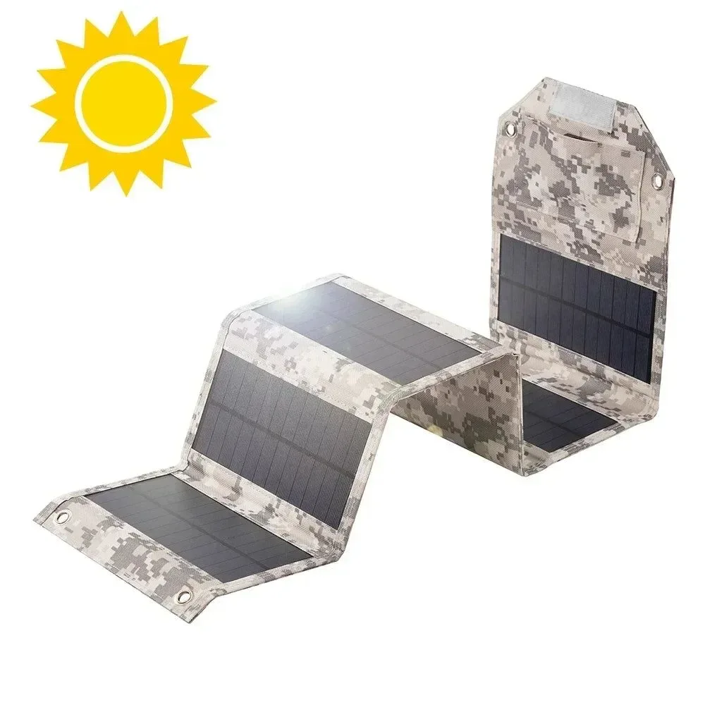 Easy-to-Use 100W Foldable Solar Panel USB 5V Solar Charger - Portable Solar Cell for Outdoor Phone Power Bank Camping Hiking Unique