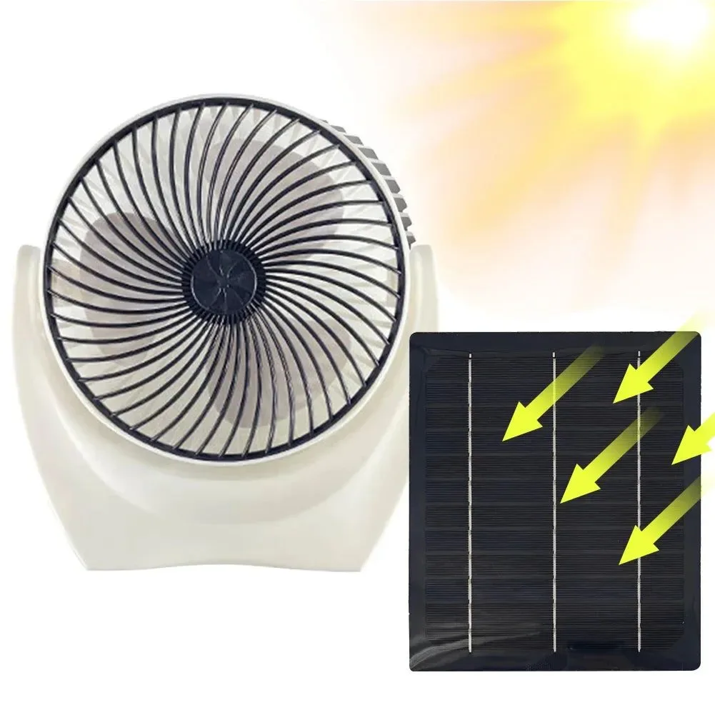 Durable Solar Powered Camping Fan with USB - Portable Solar Fan for Outdoor Camping Hiking Fishing Travel Stylish