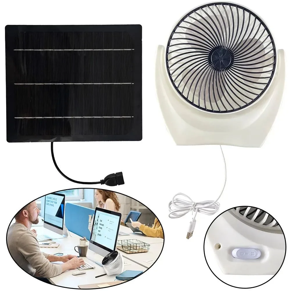 Luxury Solar Powered Portable Camping Fan for Picnic Barbecue Fishing Travel Quality