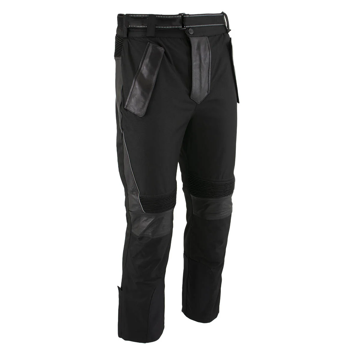 Versatile Milwaukee Leather MPM5728 Men s Black Tri-Tex and Leather Motorcycle Biker Racing Pants w CE Armor Protection High-Performance