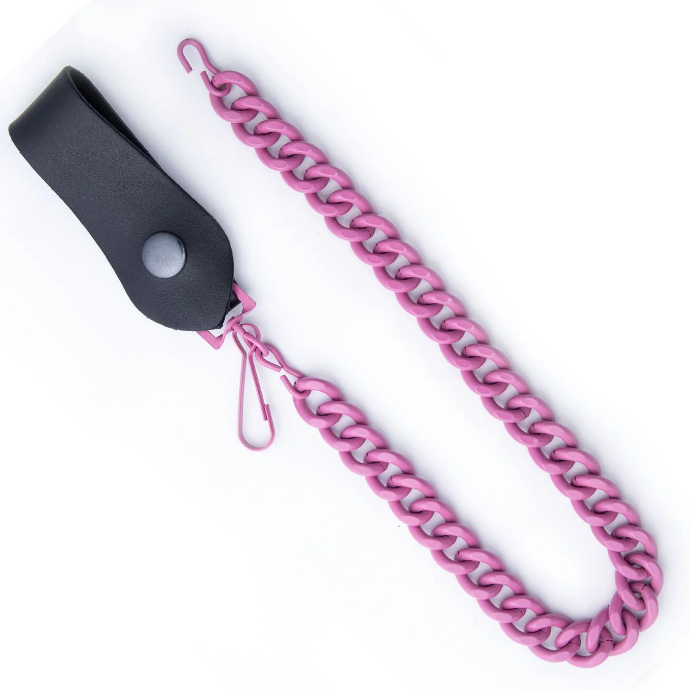 Exclusive Milwaukee Leather MLC78966 Pink Metal Anti-Theft 16 Inch Wallet Chain with Snap-On Belt Loop and Key Holder Premium