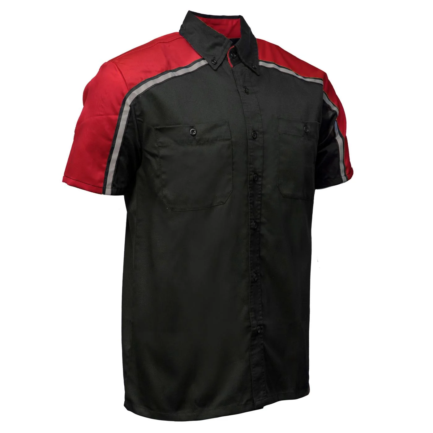 Long-Lasting MMCC Men's Delco Red Cotton Mechanic Shirt - MDM11606MMCC Delco Mechanic Shirt Professional