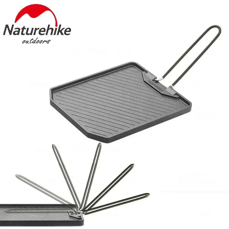 Environmentally Friendly Non Stick Frying Pan Outdoor Camping Barbecue Plate Portable Picnic Grill Tray Hiking BBQ Camping Oven Plate Convenient