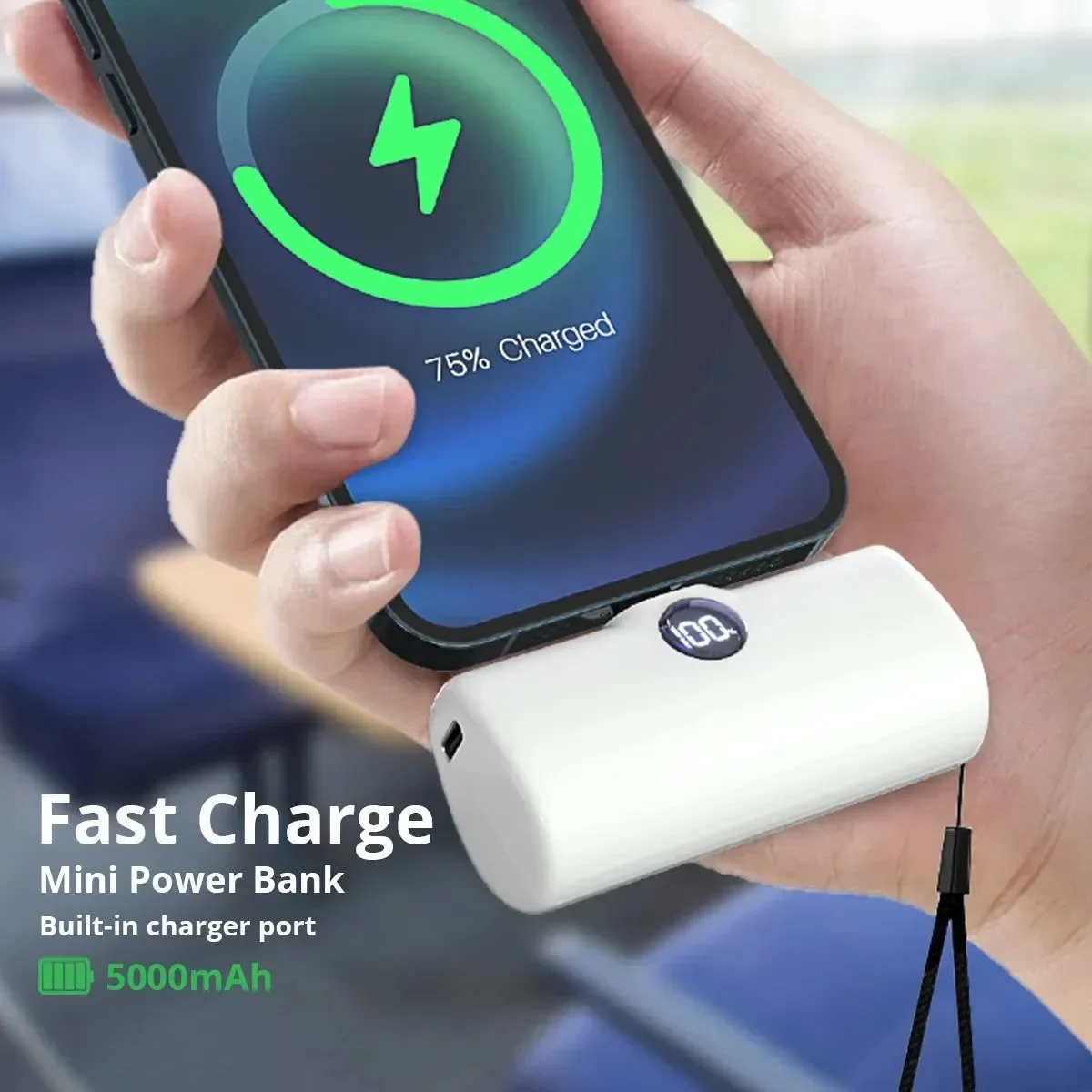 Top-Quality Fast Charge Portable Power Bank Mini Lightweight External Battery for iPhone Samsung Xiaomi Honor Environmentally Friendly
