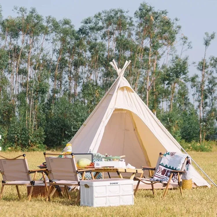 Fast Outdoor Camping Thickened Double Rain Protection Sunscreen Indian Pyramid Wild Sky Curtain Park Mosquito Repellent Tent Selected