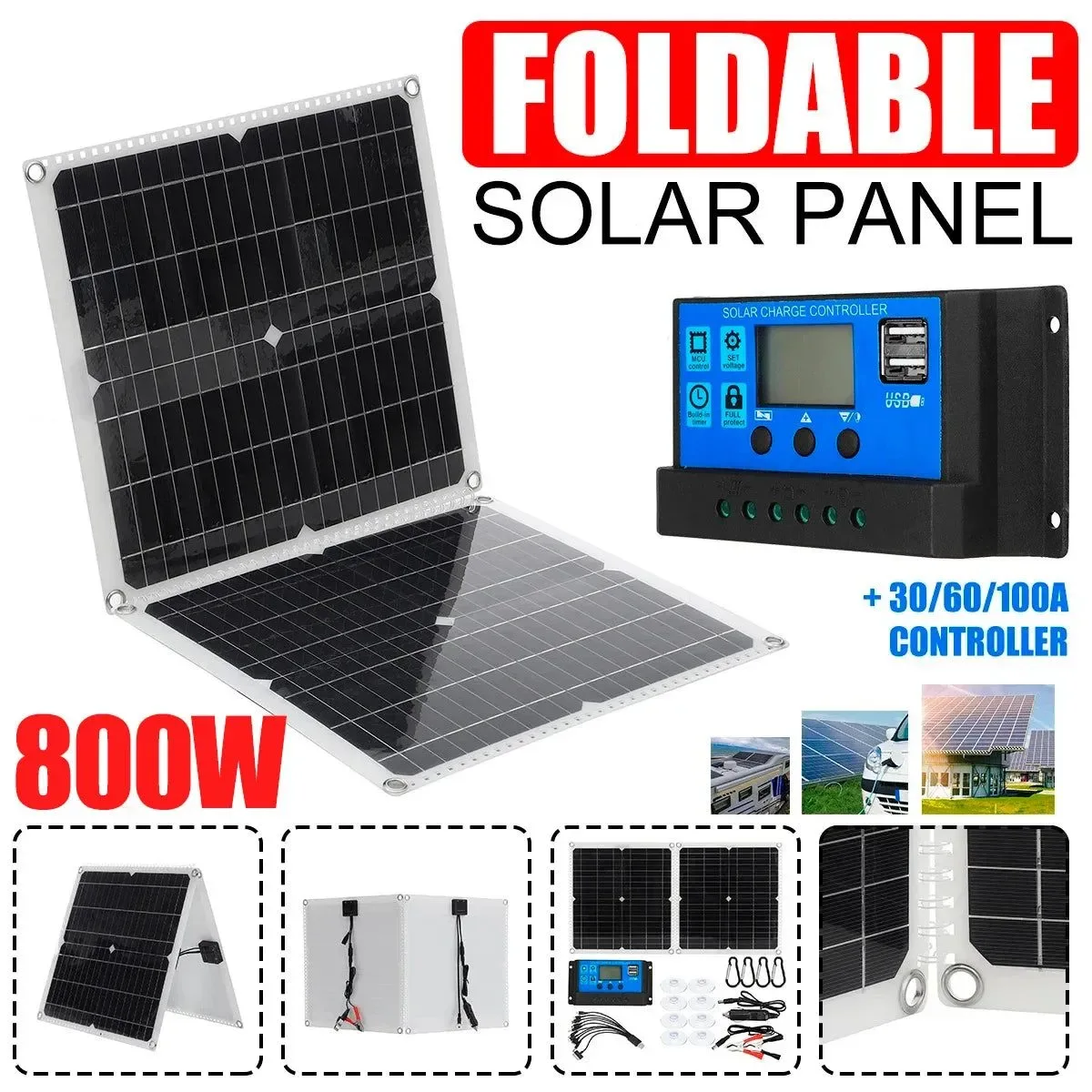 Prestigious 800W Solar Panel With Dual USB DC Output Specialty