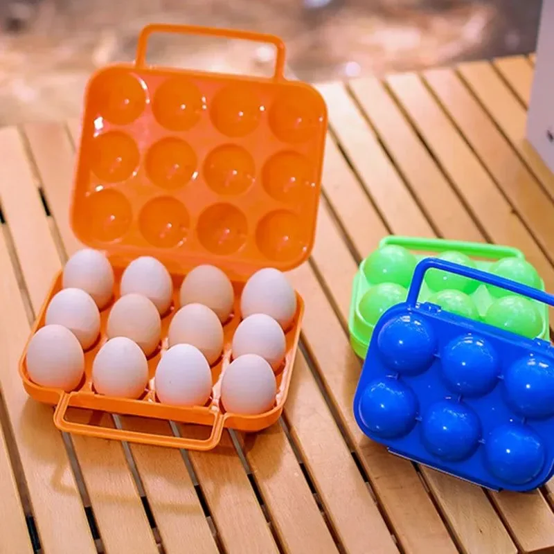 Durable 6 12 Grid Egg Storage Box - Plastic Travel Portable Kitchen Utensils for Outdoor Picnic BBQ Camping Tableware Excellent