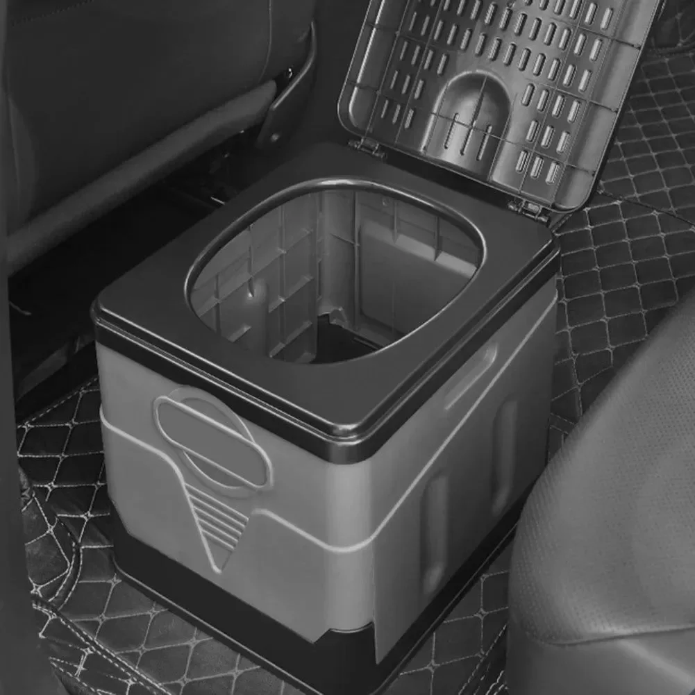 Durable Portable Folding Toilet for Outdoor Camping and Travel - Reusable with Cover Design High-Quality