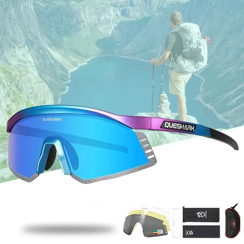 Verified Queshark 4-Lens Polarized Sunglasses Set - UV Protection for Sports Camping Hiking and Cycling Artisan
