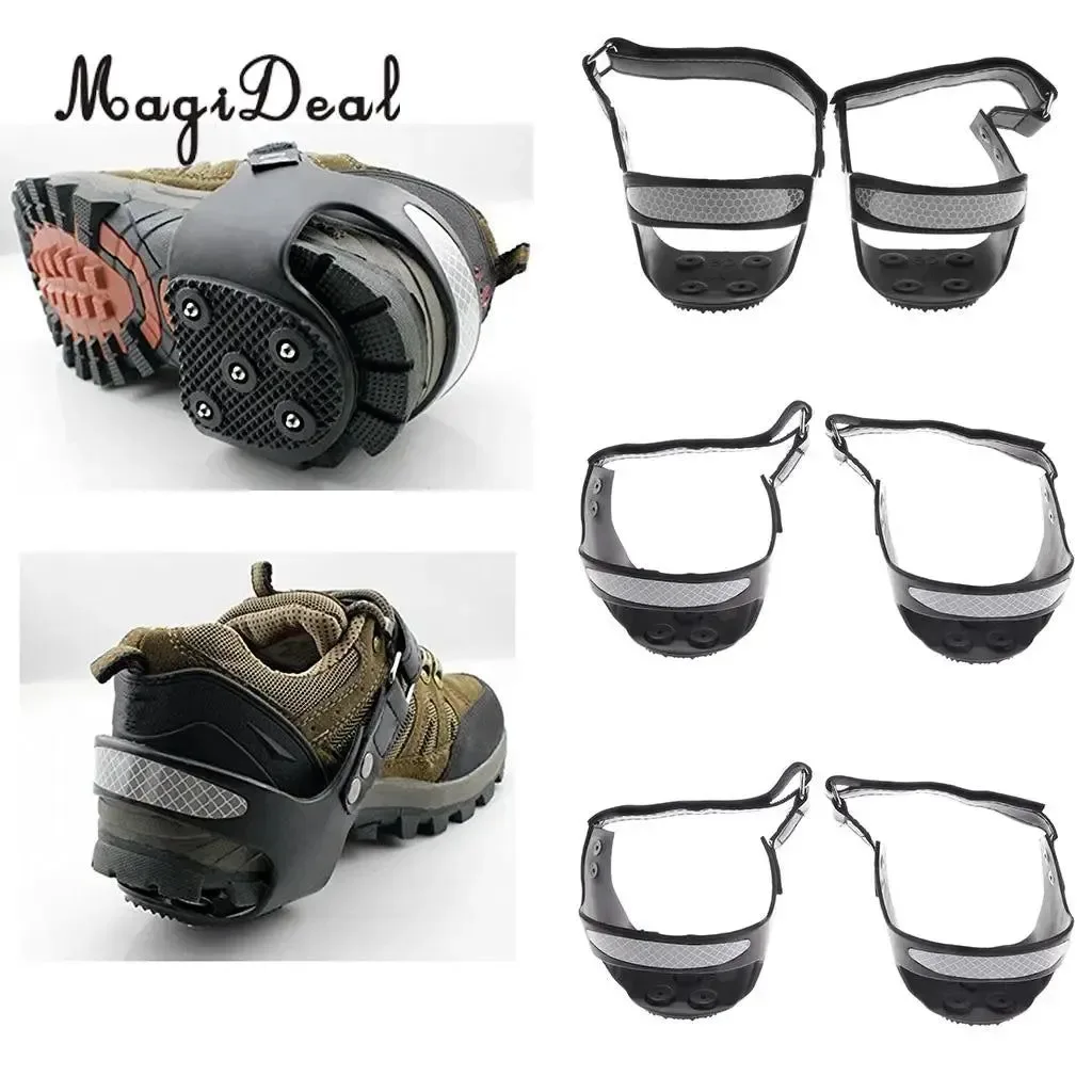 Easy-to-Use Magi Strap-On Heel Traction Cleats - Anti-Slip Ice Snow Crampons for Shoes and Boots Responsible