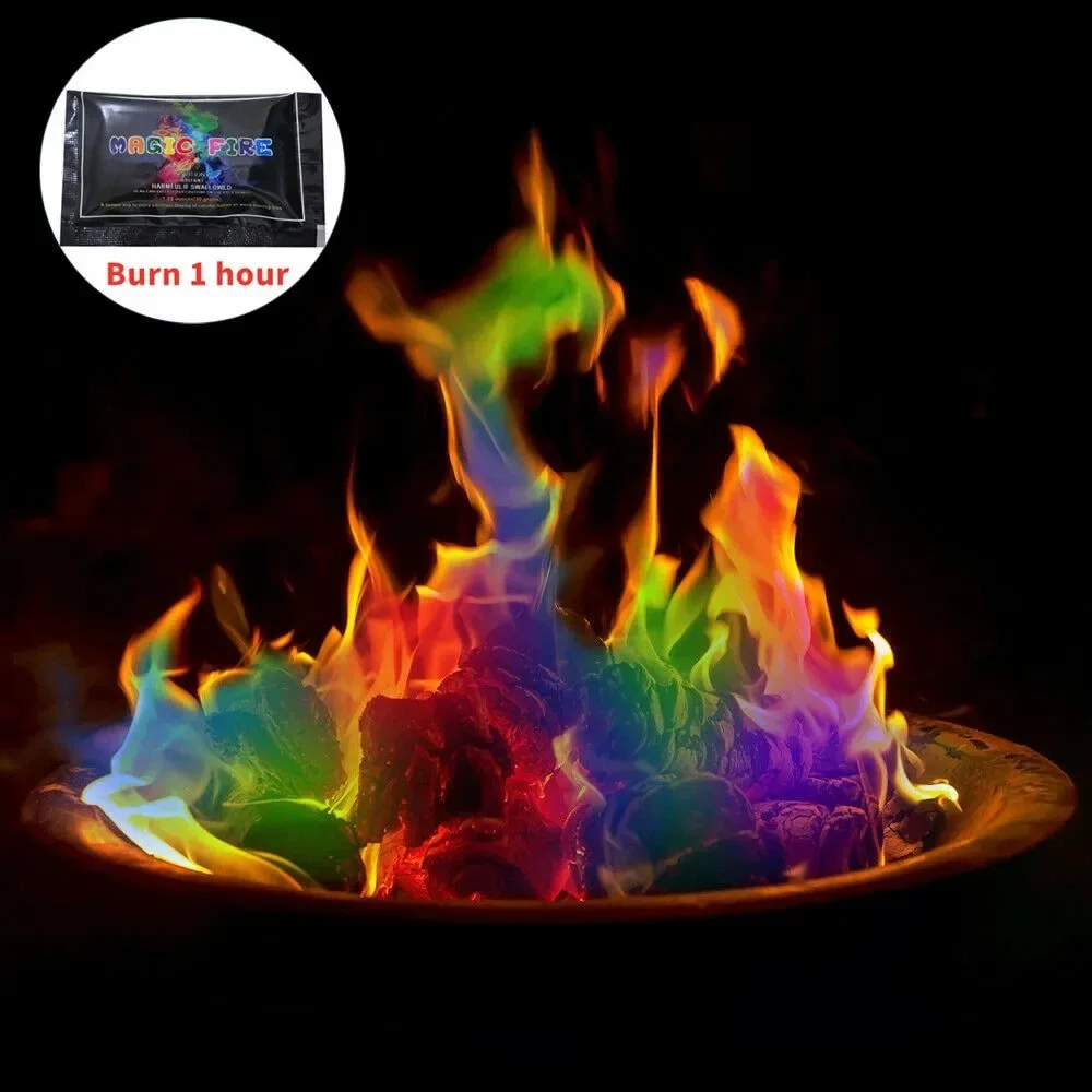 Effective Colorful Flame Powder – Fire Color Sachets for Campfires Fireplaces Outdoor Adventures Reusable