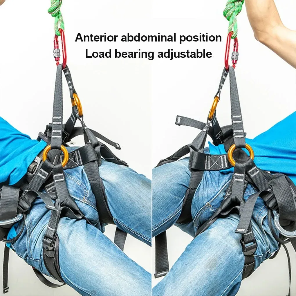 Superior Professional Climbing Harness - Adjustable Safety Harness for Work Sport Climbing with Fall Protection Functional