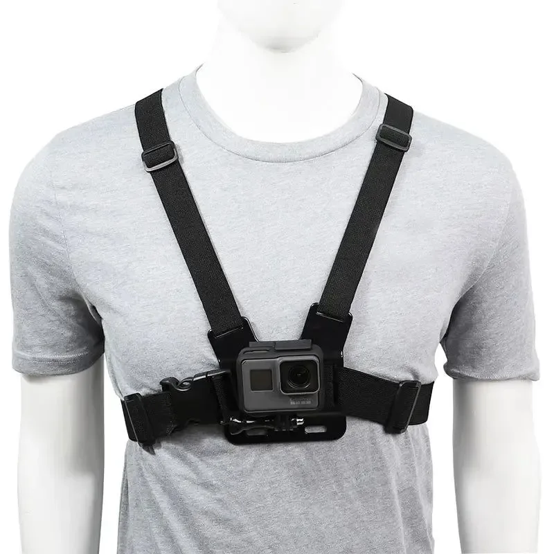 Selected Adjustable Chest Strap Mount for Action Cameras – Compatible with GoPro Insta360 DJI SJCAM More Durable