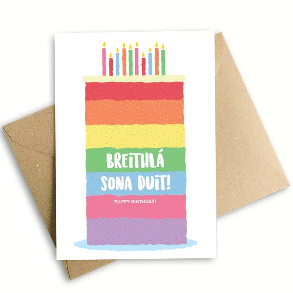 Lightweight Happy Birthday Cake Greeting Card Functional