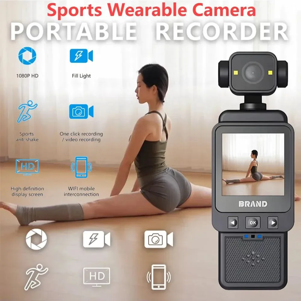 Durable 1080P WiFi Action Camera - 180° Rotating Mini Sports Camera with Night Vision for Cycling Driving Outdoor Adventures Luxury