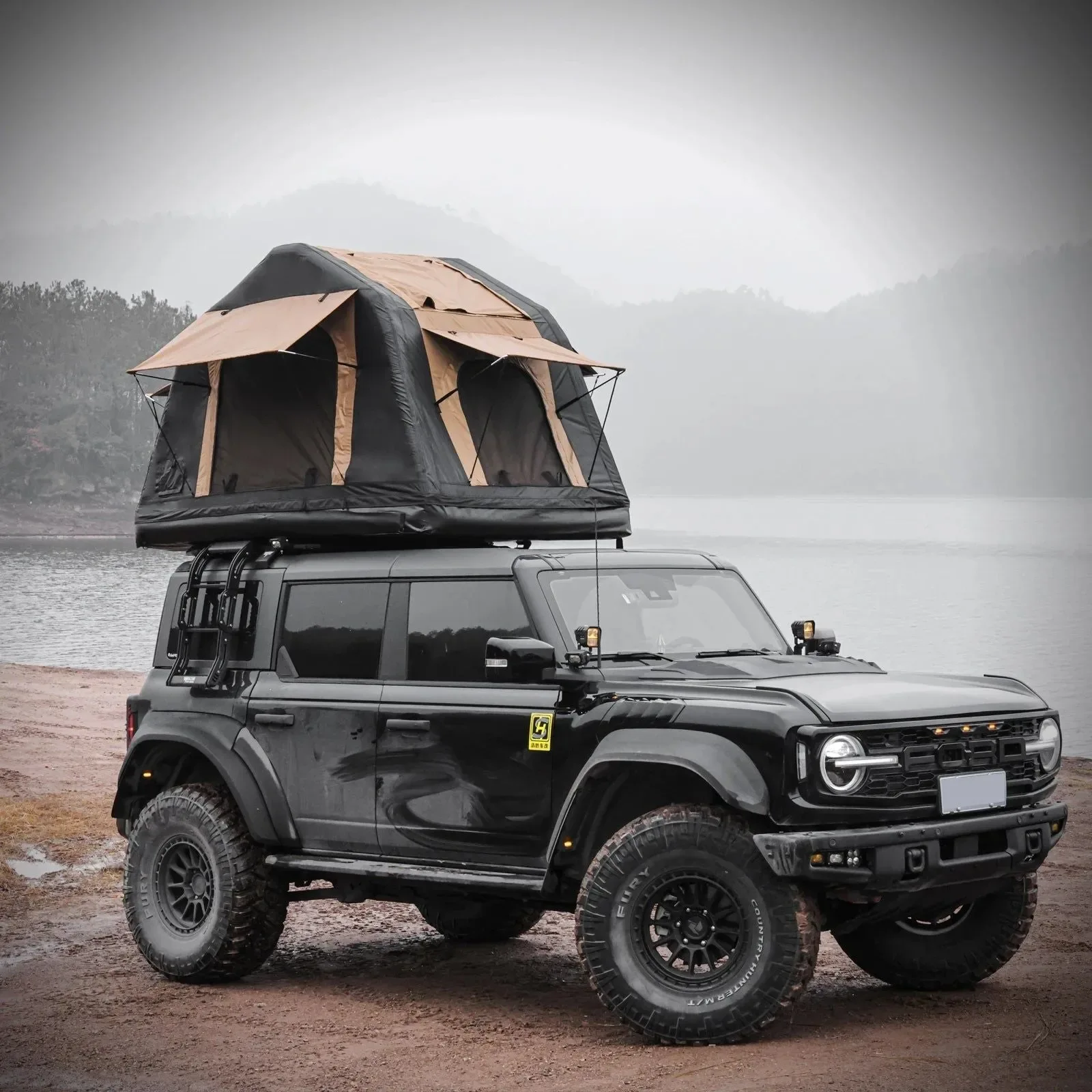 Relaxed Inflatable Roof Top Tent – Quick-Setup 2-3 Person Camping Tent – Waterproof Lightweight for SU Trucks Flexible