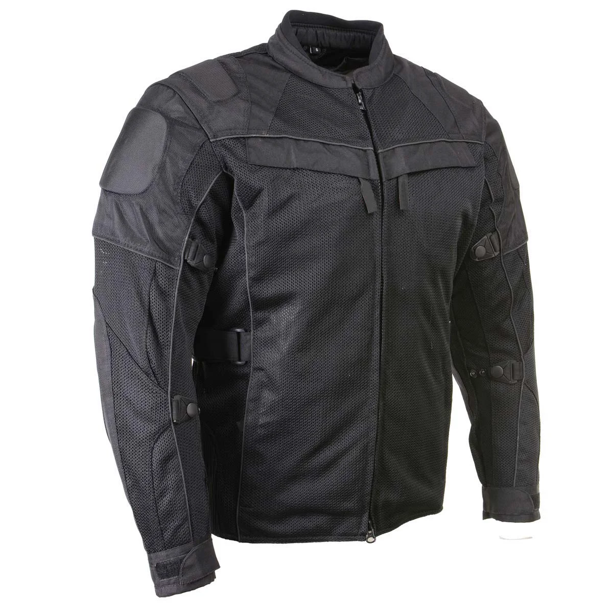 Trendy Milwaukee Leather Men's Shadow Black Textile Motorcycle Jacket w CE Armor - MPM17030 Superior