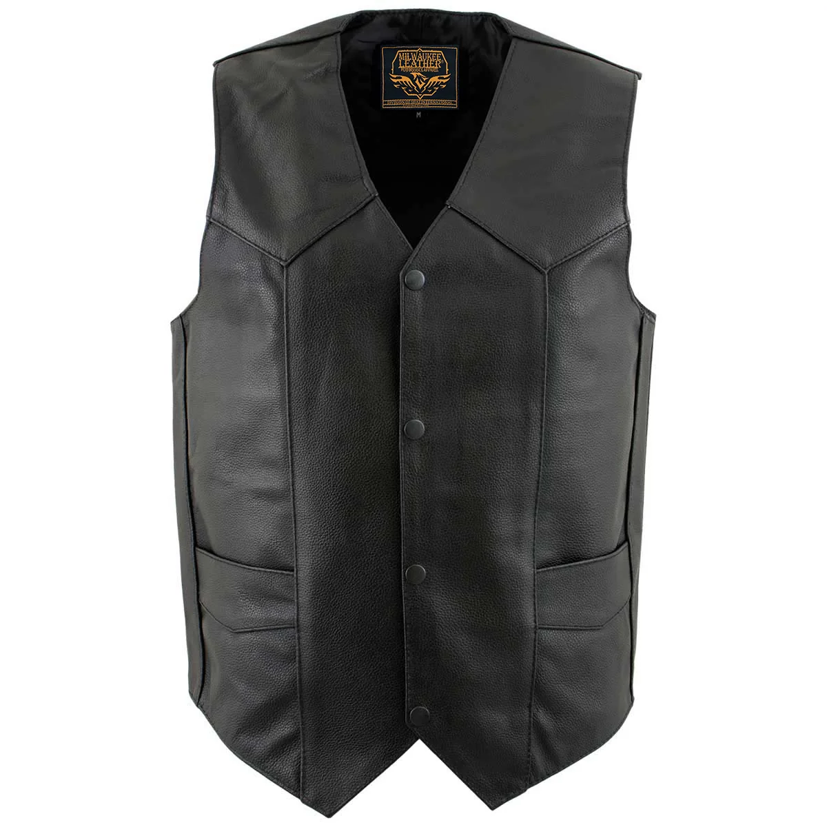 Next-Generation Milwaukee Leather Men's Black Western Style Motorcycle Vest - LKM3775 Healthy