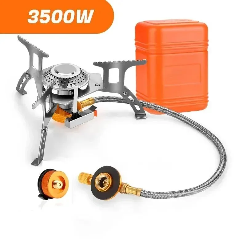 World-Class Portable 3500W Camping Gas Stove – Folding Outdoor Backpacking Burner with Ignition for Cooking Hiking Picnic High-Grade