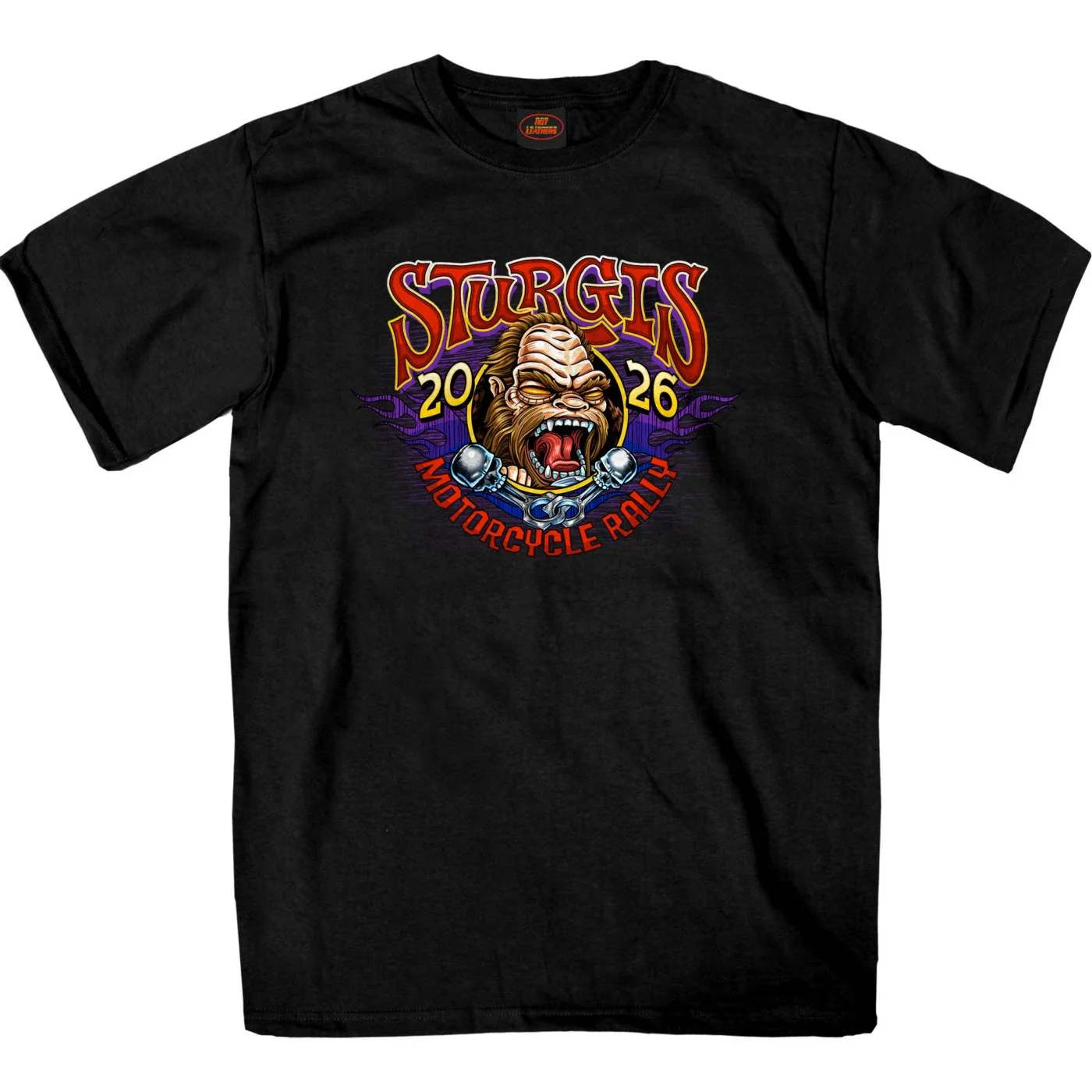 Safe 2026 Men's Sturgis Motorcycle Rally Bigfoot Biker Black Short Sleeve T-Shirt - SPB1242 Selected
