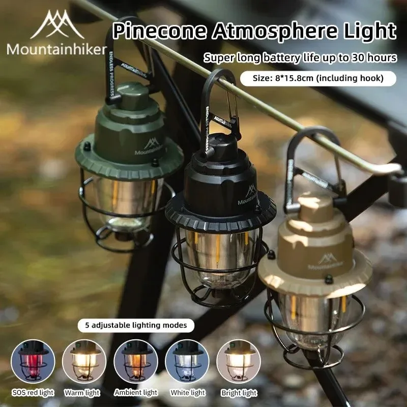 Smart Rechargeable Vintage Lantern Retro LED Camping Light for Outdoor Emergency Power Outages Recyclable
