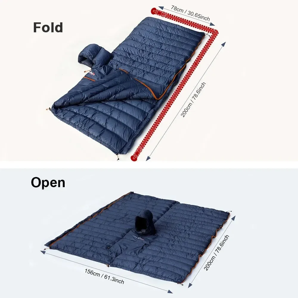 Elite 3-in-1 Wearable Sleeping Bag – Poncho Camping Blanket Envelope Bag for Adults 600g Fill Optimized