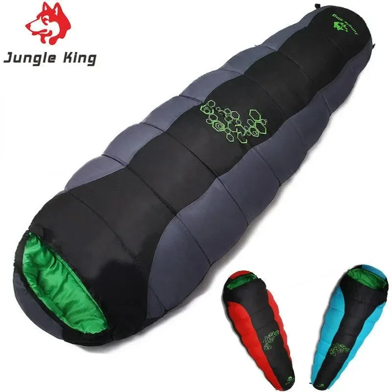 Versatile Thickened Cotton Sleeping Bag for Winter 4-Season Mummy Bag with Adjustable Temperature Ratings Classic