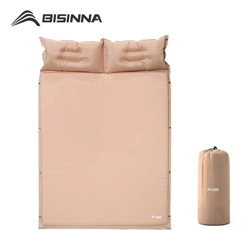 Reliable Self-Inflating Camping Mattress – Ultralight Splicable Sleeping Pad for Hiking Travel Outdoor Use Green