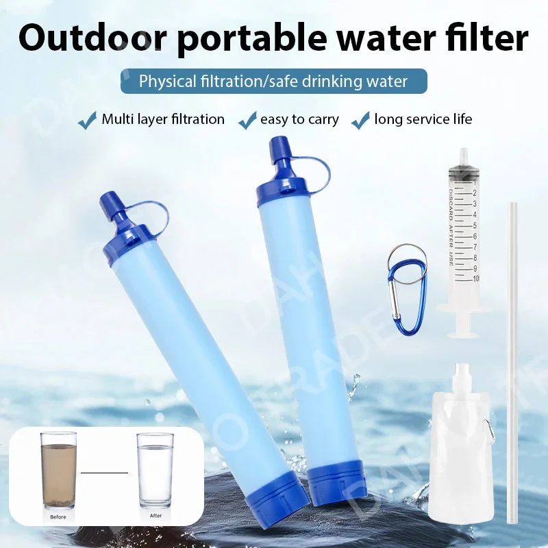 Lightweight Emergency Water Filter Straw – Portable Outdoor Water Purifier for Camping Hiking Survival Exceptional