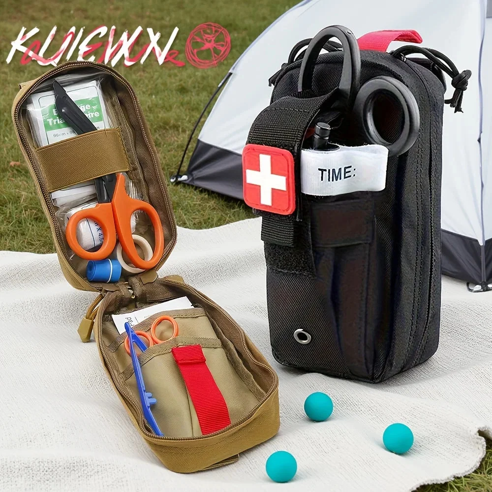 Specialty Tactical First Aid Kit with Tourniquet – MOLLE Emergency Medical Pouch for Camping Hiking Survival Solid