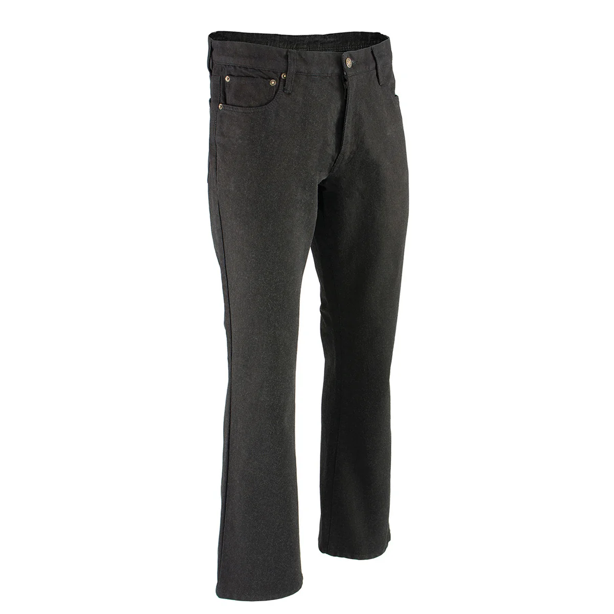Exclusive Milwaukee Leather MDM5005 Men's Black 5 Pocket Tear Resistant Motorcycle Denim Jeans Infused w Aramid Fibers Clean