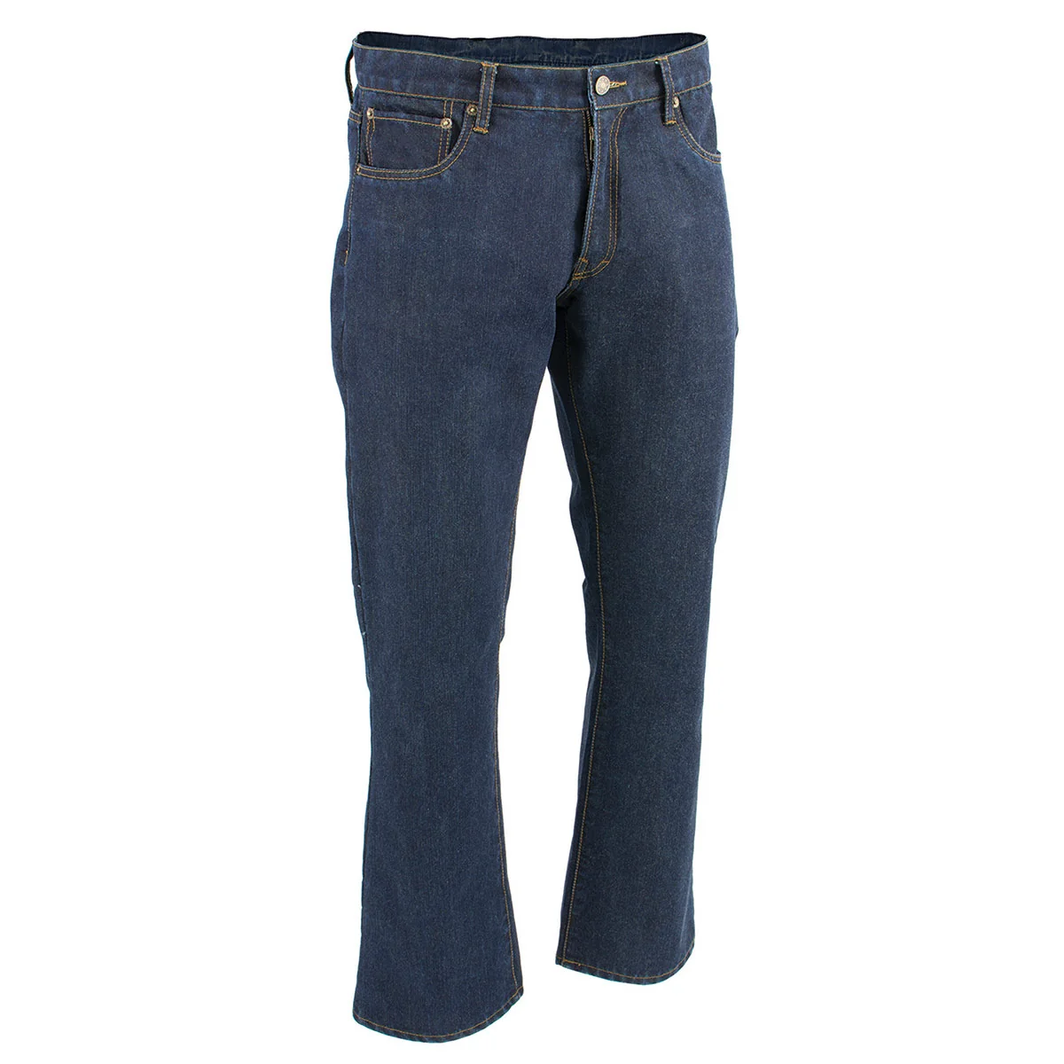 Recyclable Milwaukee Leather MDM5007 Men's Blue 5 Pocket Tear Resistant Motorcycle Denim Jeans Infused w Aramid Fibers Stylish