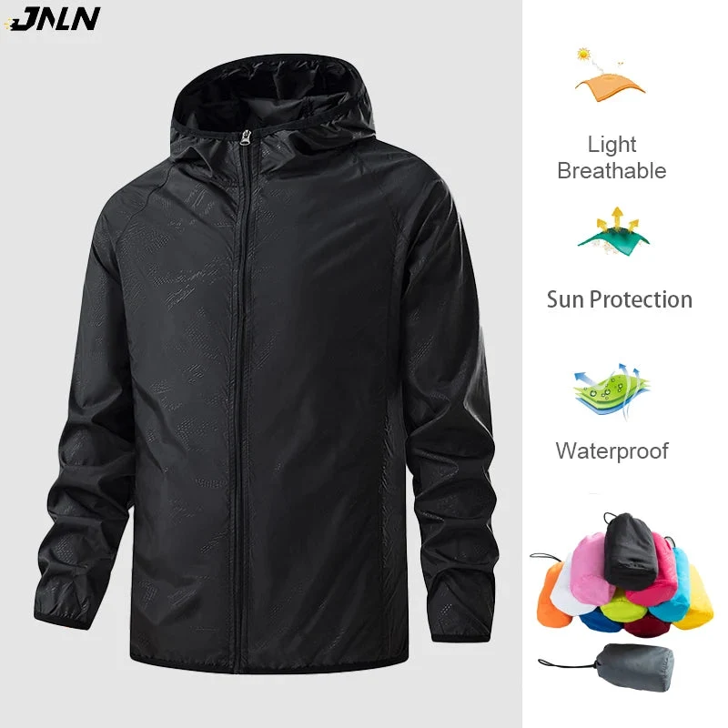 Consistent Unisex Waterproof Windbreaker Hiking Jacket – Anti-UV Quick-Dry Packable Rain Coat for Camping Climbing Safe