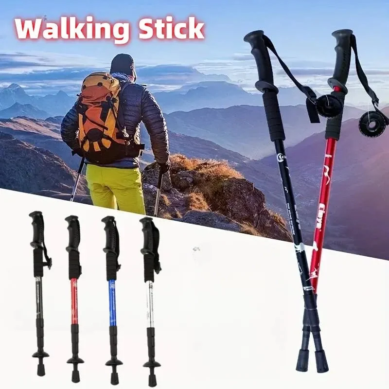 Fine Crafted Ultralight Foldable Trekking Poles Shock-Absorbing 53-110cm Trendy