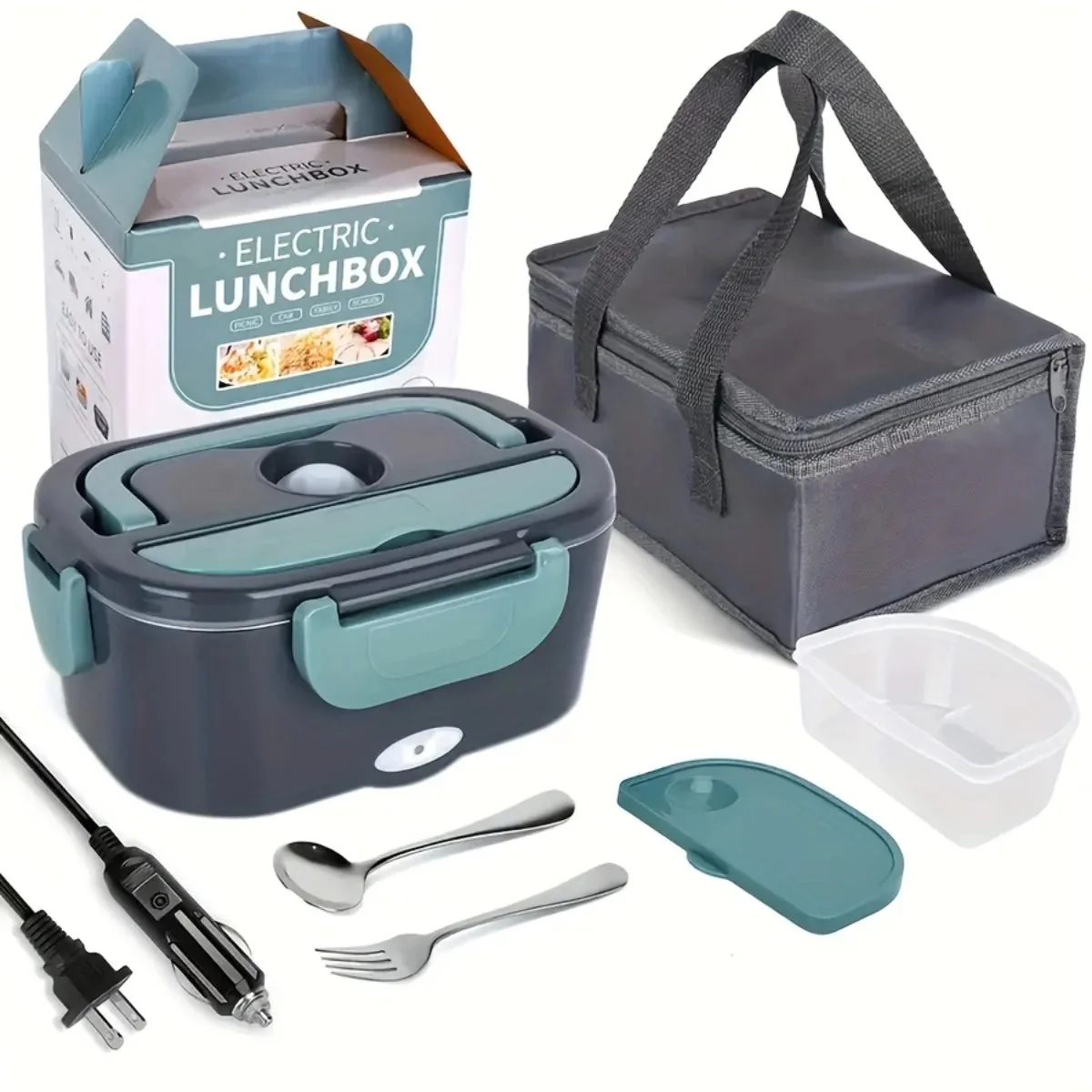 Detailed Electric Lunch Box Double Compartment – 110V-240V 12V-24V Portable Food Heater Electric Lunch Box Double Compartment – 110V-240V 12V-24V Portable Food Heater Durable