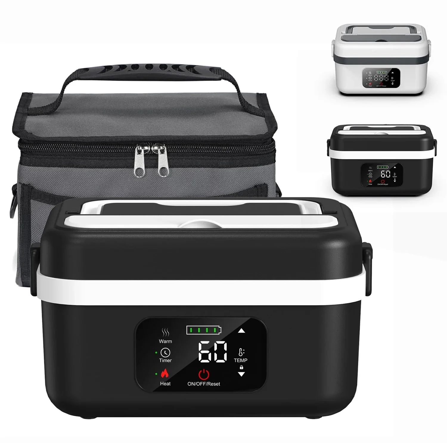 Durable Wireless Electric Lunch Box – 8000mAh Battery 60W Heating 1L Stainless Steel Warmer Wireless Electric Lunch Box – 8000mAh Battery 60W Heating 1L Stainless Steel Food Warmer Lightweight